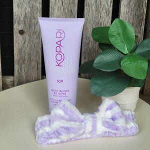 Kopari Lavender Body Bumps Be Gone with 10% AHA & Striped Headband